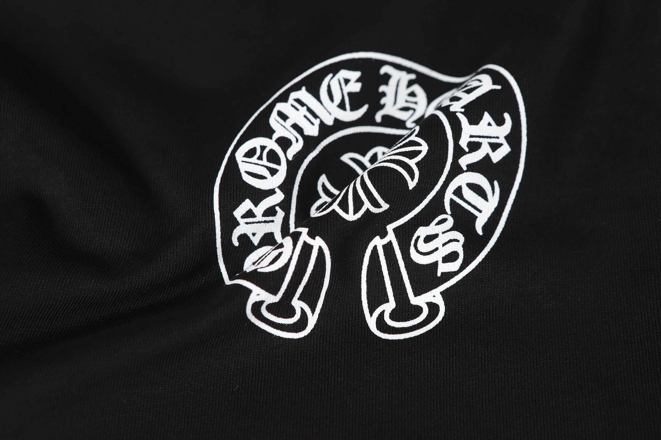 Logo Flag Long Sleeve Tee - Black White Gothic Street T-Shirt K2126